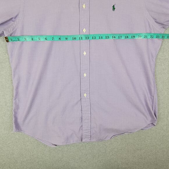 Ralph Lauren Shirt Mens 17 (34-35) Classic Fit Purple Long Sleeve Button Down - Picture 9 of 11